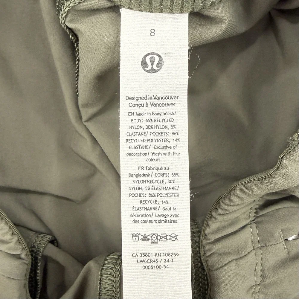 Lululemon Lightweight Mid-Rise Barrel-Leg Cropped Pant Women's 8 Green Swift - Picture 7 of 8